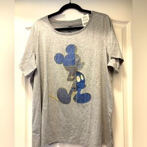 Gray Mickey Mouse T-Shirt with Blue and Yellow Graphic
Size 1X. NWT